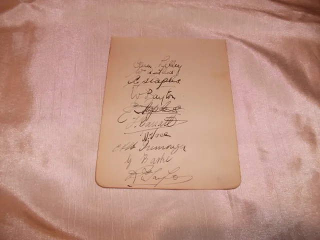 Signed Autograph Book Page 10 Nottinghamshire County Cricket Team Early 1930 S