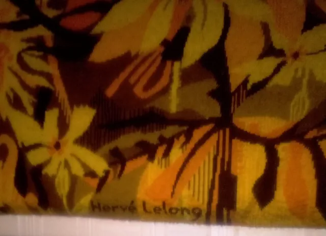 Tapisserie Mural Hervé LELONG heliotrope  Vintage Tapestry Handmade Art Nouveau 2