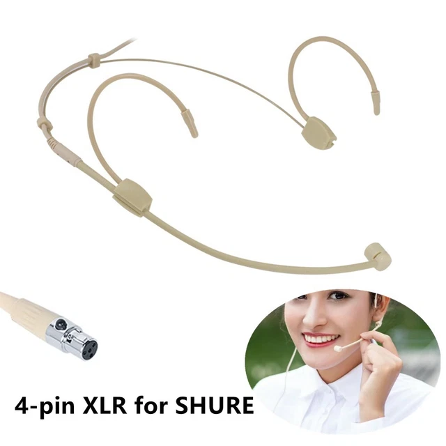 XLR affidabile e durevole microfono a testa in giù beige per Shure