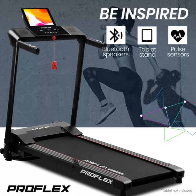 PROFLEX Treadmill Bluetooth Running Machine Small Compact Foldable Home Electric