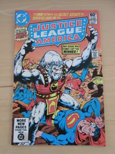 Dc Comics Justice League Of America No 196 Nov 1981