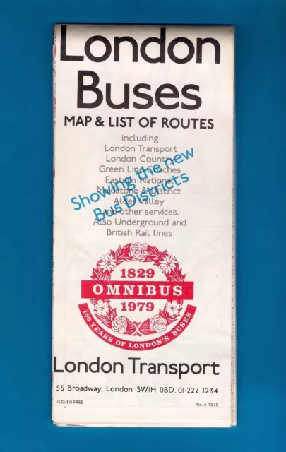 Bus Map ~ London Buses - 150 Years: Showing the New Bus Districts - No.2 1979