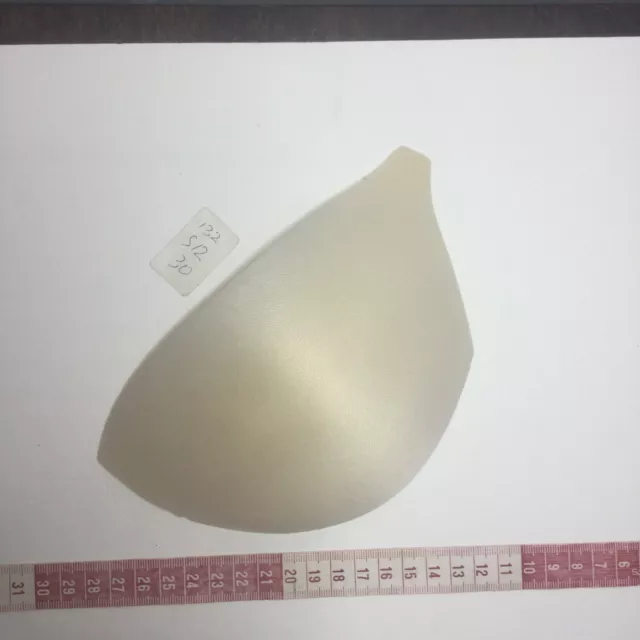 1 Pair Molded Bra Cups- Size 12 Nude Poly Nylon 3mm Thick Designed For Plunge