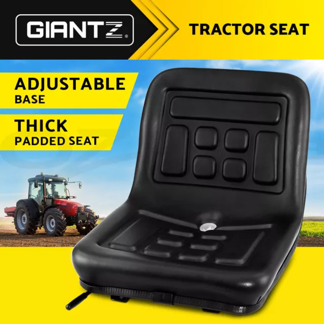 Giantz Tractor Seat Forklift Excavator Universal Suspension Backrest Truck Chair
