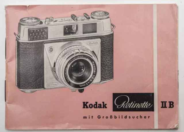 Bedienungsanleitung Kodak Kamera Retinette 2B mit Großbildsucher Anleitung