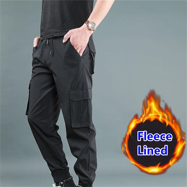 Pantalon Cargo Homme Doublure Polaire - Taille élastique - Camouflage - Neuf Avec étiquettes