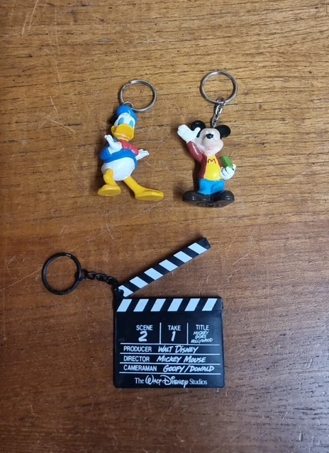 Monogram Disney Key Rings VINTAGE DISNEY DONALD Duck Mickey Mouse Keyrings Walt Disney Studios ...