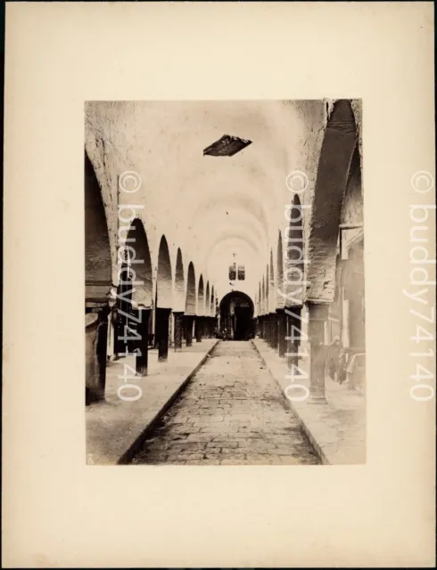 Tunisie - Tunis -Souk des étoffes - albumen print - Photographie 1875 2