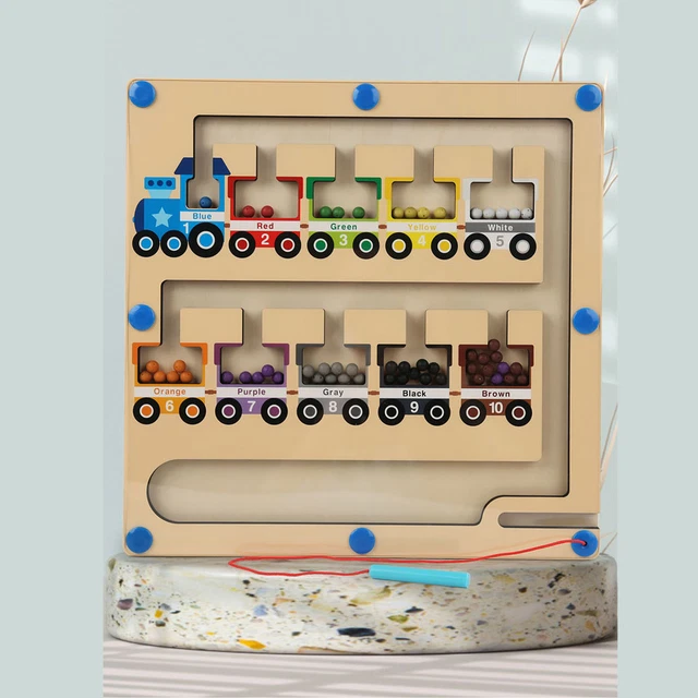Jeu éducatif 2-6 Ans Labyrinthe Magnétique KUKUTrue® Jouet Montessori 2 3 4 5, Jeux Educatif Enfant 2 Jeu Educatif 3 Ans