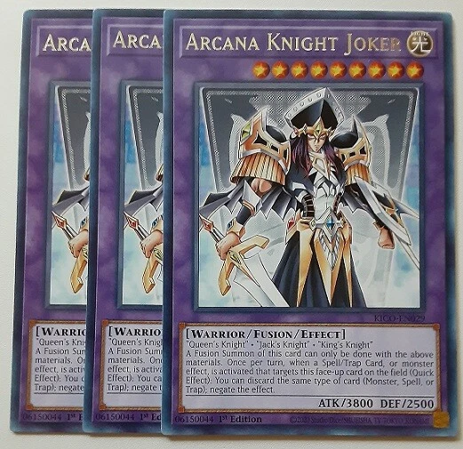 YUGIOH Arcana Knight Joker KICO-EN029 1st Ed Rare NM 3x