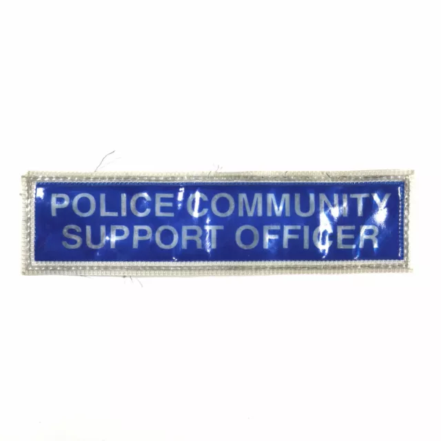 Genuine British Police Community Support Officer Reflective Patch Badge 18.5x5cm