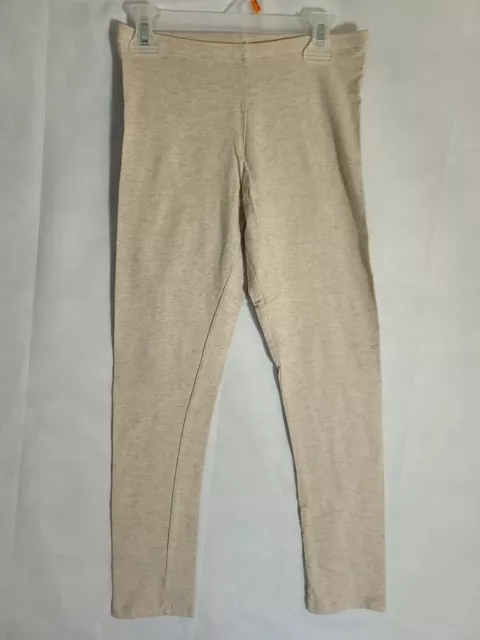 Faded Glory Girls Size Large Beige Heather Leggings u