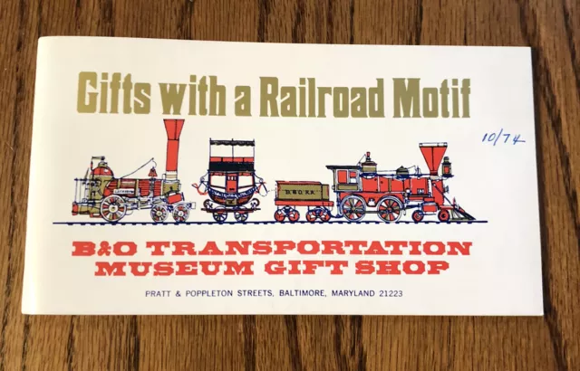 B&O Transportation Museum Gift Shop Catalog 1974
