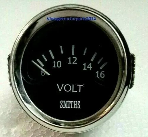 Smiths Ancillary Battery Voltmeter Volt Gauge Chrome Rim 52mm 2" BC