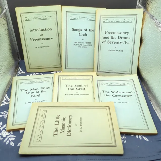 1927 Lot 7 Masonic Library Books Rudyard Kipling Sidney Morse HL Haywood Temple