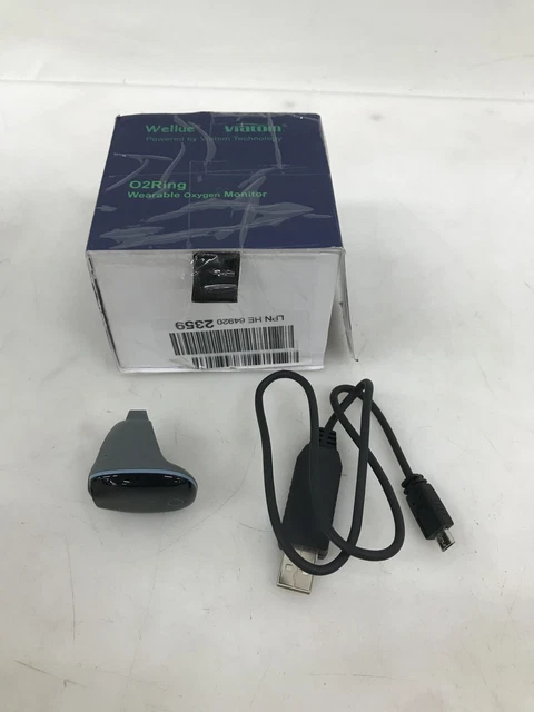 Viam O2Ring Pulsimetro ad anello, pulsossimetro dito portatile, Bluetooth