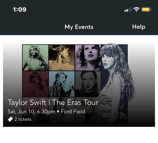 TAYLOR SWIFT THE Eras Tour 2 Tickets Detroit June 10 Sect 321 Row 20