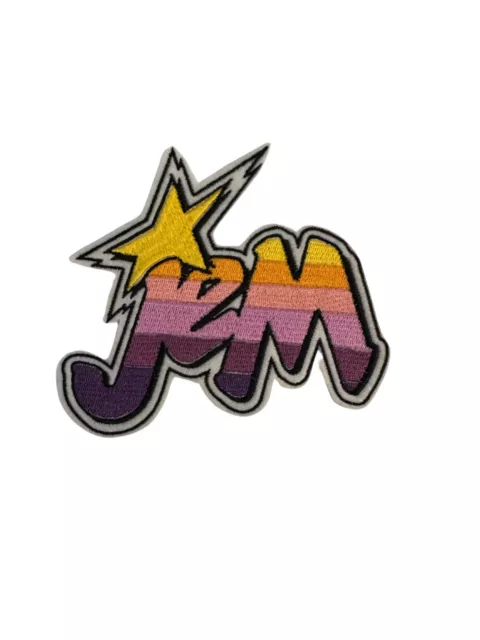 Jem Holograms Inspired Retro Embroidered Rainbow Neon Gen X Cartoon Patch 2