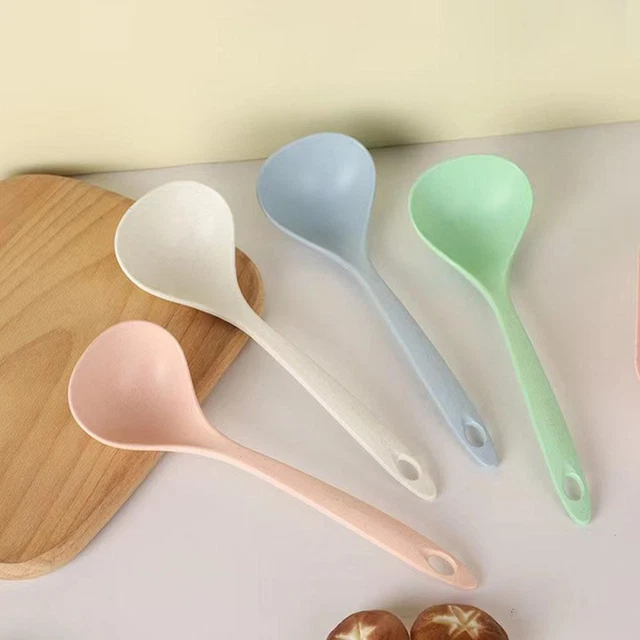 Cucchiaio antiaderente zuppa in silicone manico lungo cucchiai da cucina cibo; J5T0