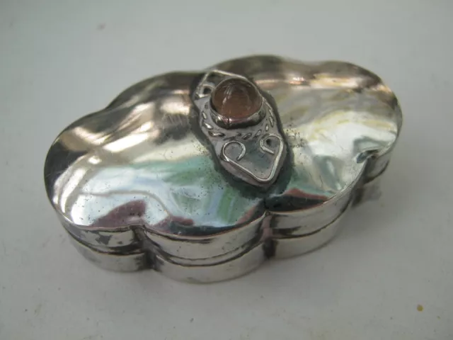 Vintage Eastern Silver Box Set With Rutilated Quartz