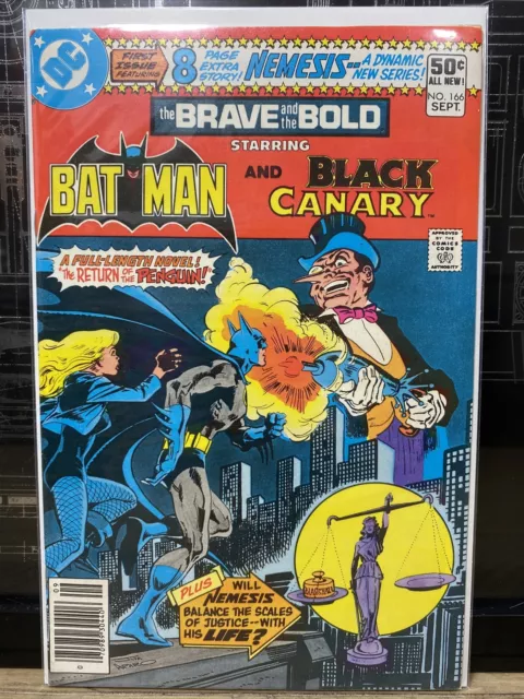 BRAVE And The BOLD #166 VF Batman And Black Canary vs Penguin 1980 GEMINI Ship