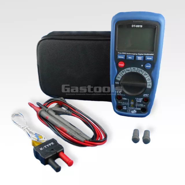 Digital Multimeter Pro Electricians Tester Waterproof Auto Range 3