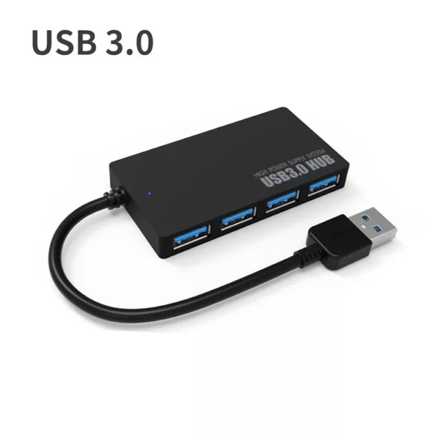 4 USB 3.0 Multi Hub Puerto de Carga Adaptador High Speed Expansión Para PC de Au