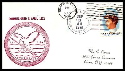 Naval Cover USS Harlan County LST-1196 1976
