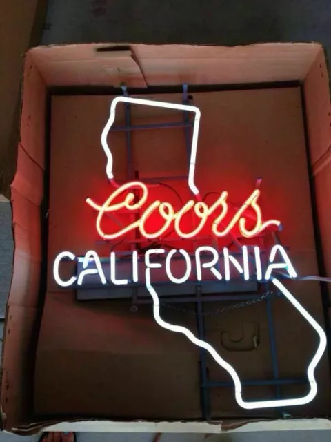 New Coors For California Neon Light Sign 24"x20" Beer Lamp Bar Glass Wall Decor