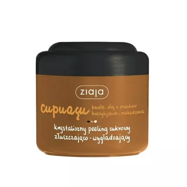 Ziaja Cupuacu Crystalline Sugar Body Scrub Exfoliating and Smoothing 200ml