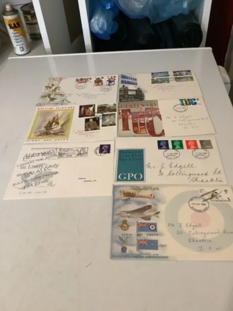 6 x 1st day covers plus 1 commemorative  pre decimal various denominations