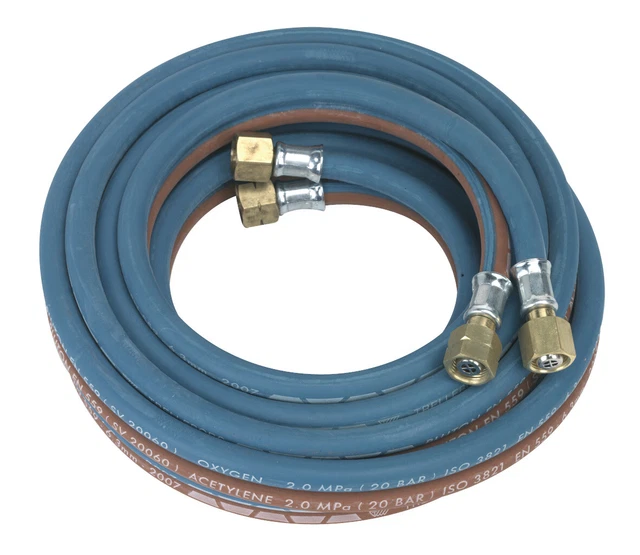 Sealey Set Tubi Doppia Gomma Doppia 5m Ossiacetilene SGA5