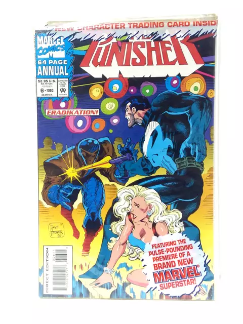 Marvel Comics The Punisher Issue #6 Direct Edition 1993 with Trading Card Annual
