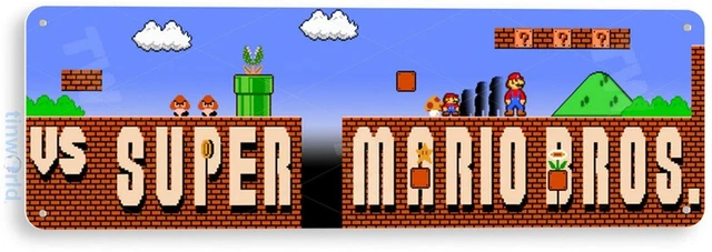 SUPER MARIO BROS Arcade Sign, Classic Arcade Game Marquee Tin Sign A636 ...