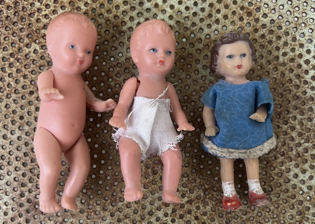 Lot De 3 Petits Baigneurs Petit Colin En Celluloïd – Vintage