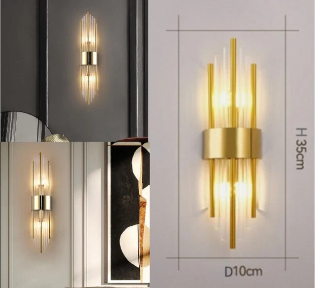 Luxury WallLight Crystal Wall Lamp LivingRoom Bedroom Bedside Background Sconce~