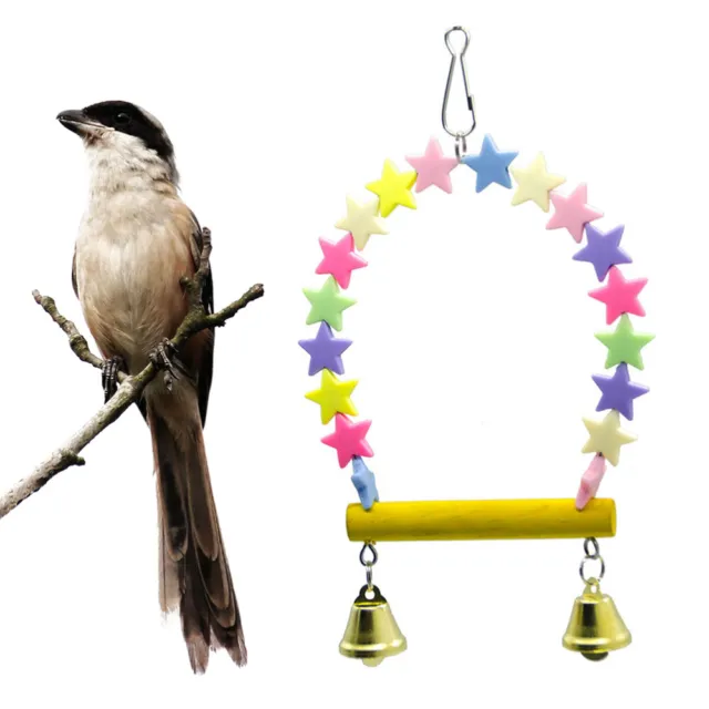 Natürliche Holz Papageien Schaukel Spielzeug Vögel Barsch Hanging Swings Cage
