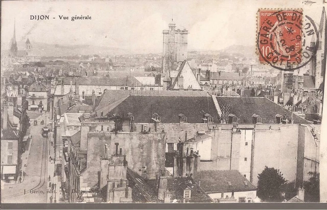 CPA DIJON.  VUE GENERALE......ECRITE.EN 1906 TBE (ref 48)