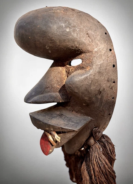Masque Baoulé Ancien Côte D'Ivoire - Art Tribal Africain En Bois, Pièce Authentique