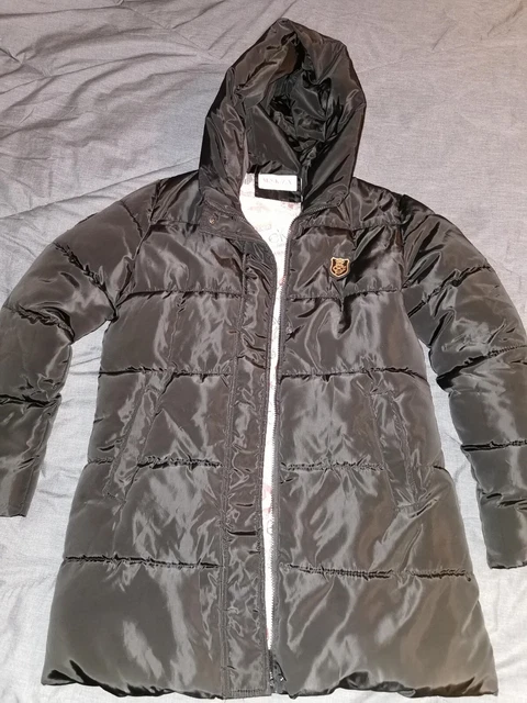 Longue doudoune noir épaisse et chaude taille 36 en bon état manteau blouson