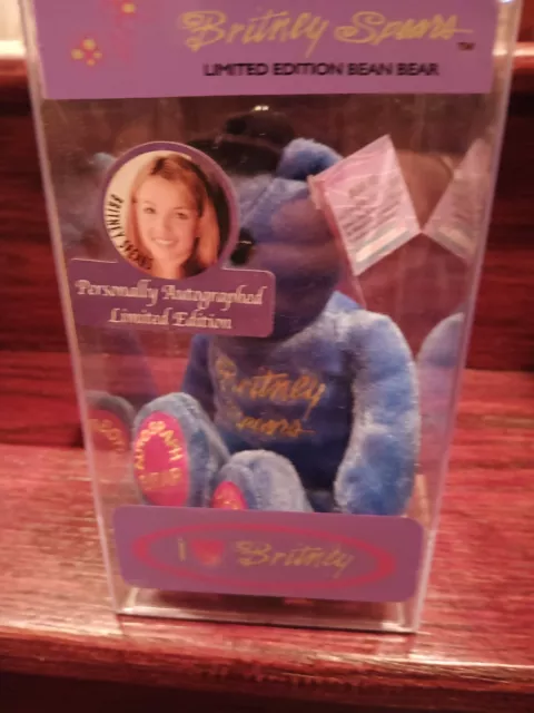 Britney Spears ,autographed Limited Edition Bean Bear #3,   1999 Collectible
