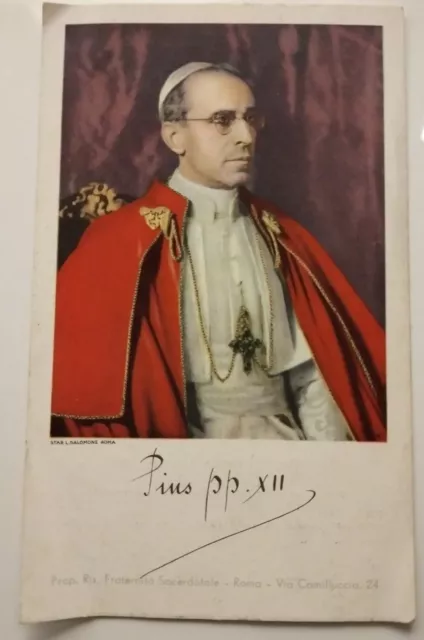 Santino / Pius pp. XII Papa. Ist. don Bosco Padova. Esercizi Spirituali 1956