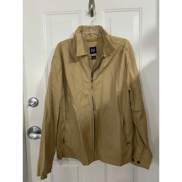 Vintage Gap Mens Khaki Cotton Canvas Barn Coat Jacket Pockets XL