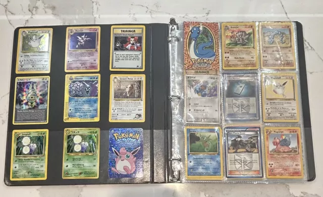Old Vintage Pokemon Binder Collection WoTC Holo 1st Edition Jungle Fossil Base