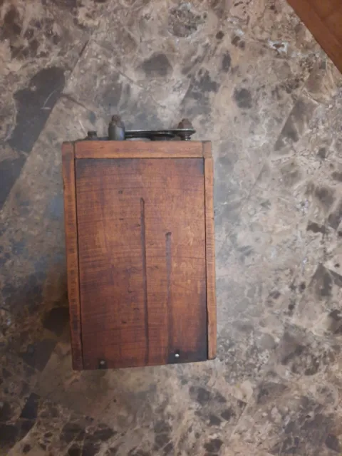 Antique Ford Model T Ignition Coil Battery Wood Cased Box