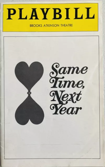 Same Time, Next Year - Broadway Playbill - Jul 1975 - Ellen Burstyn, C. Grodin