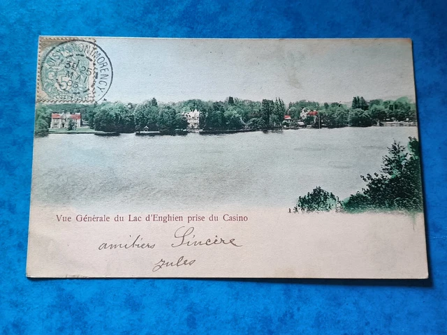 CPA - 95 Vue Générale du Lac d'Enghien prise du Casino