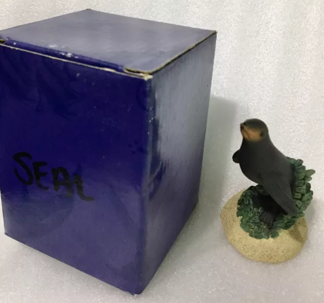 2002 Encore Group Bob Wyland 3” Mini Resin Seal Sculpture #E16159 “Spirit”