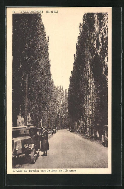 CPA Ballancourt, L´Allee du Bouchet vers le Pont de l´Essonne