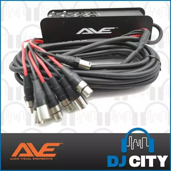 AVE 8 Channel Multicore Stage Box with 10m Snake & Custom XLR Connectors